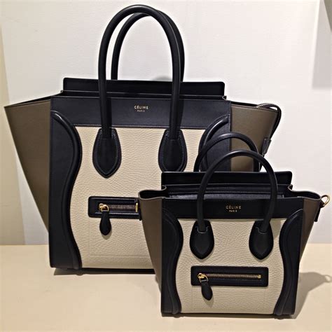 celine luggage tote micro vs mini|Celine mini luggage tote bag.